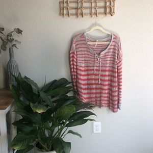 Free People Flowy Striped Sweater